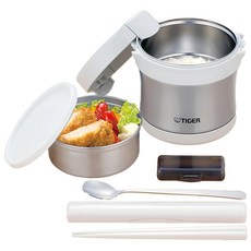 TIGER 虎牌 不鏽鋼保溫飯盒 Set, LXB-A100 XC, 500mL飯盒 380mL菜盒, 單色, 1組