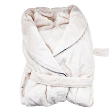 收納王妃 法蘭絨男女浴袍睡袍 XL ( 長115cm 胸圍58cm 袖長59cm ), 經典白, 1件