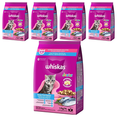 whiskas 偉嘉 幼貓/懷孕母貓專用 乾飼料, 海洋魚類口味, 1.1kg, 5袋