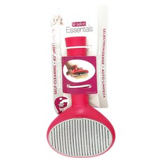 le salon HAGEN 狗用除毛針梳 自動清潔毛髮刷, 紅色, 1個