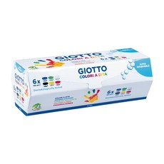 GIOTTO 幼兒安全手指膏 Set 6色 100ml, 超級可水洗