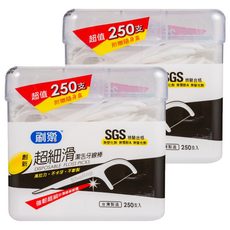 Shallop 刷樂 超細滑潔舌牙線棒, 7.5cm, 250支, 2盒