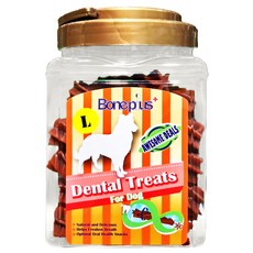 Boneplus 起司螺旋六星潔牙棒，螺旋造型360度清潔，六星造型深層清潔, 起司, 750g, 1桶