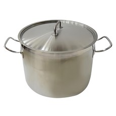 Sambonet Professionale 不鏽鋼雙耳深湯鍋 附鍋蓋 14.5LT 義大利製, 28cm, 銀色, 1組