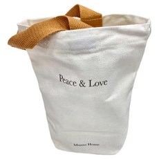 木木家居 自創款飲料袋 16安重磅帆布, 燕麥白色, 1個