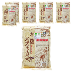 樂米穀場 有機益全胚芽香米, 1.5kg, 6包