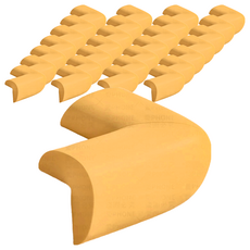 L型加厚防撞角, 附雙面膠條, 6cm長, 3.5cm寬, 1.2cm厚, 30入, 6 × 3.5 × 1.2cm, 木色, 30個