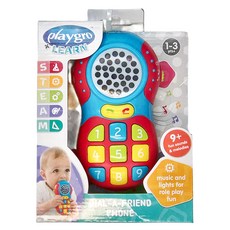 playgro 培高 寶寶手機 9+ 種有趣聲音和旋律 音樂燈光角色扮演樂趣 1-3歲+, 混合色, 1個