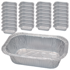 Ideal Wrapping 毅典 方形鋁箔容器 PR258/34, 125個 一次性使用, 13.6cm, 1組