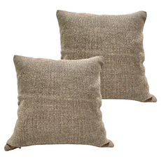 J&N 伊諾織紋抱枕 2個 45 x 45cm 咖啡色
