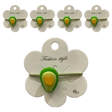 SY 童 髮圈 兒童髮飾 5條/組, 立體酪梨, 不適用