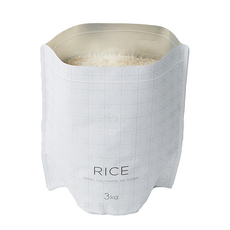marna 極 白米保存袋 3kg x 2袋, 1組, 白