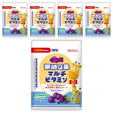 RISAL 小兒利撒爾 Quti無糖Q菓 葡萄, 天然水果來源果膠基底, 每粒添加12種綜合維生素, Q彈新食感, 無人工色素、無防腐劑, 37.5g, 5袋