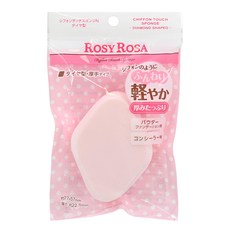 ROSY ROSA 乾濕兩用戚風粉撲厚 厚實蓬鬆柔軟 菱形寬面圓角設計, 菱形, 1個