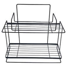 馬桶置物架, 雙層, 黑色, 1個
