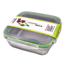 拍平方 不鏽鋼保鮮盒 BM045 304不鏽鋼 正方形 2400ml 22x22x8.5, 1個