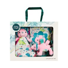 mary meyer 蜜兒 臻藏禮盒 跳跳角角龍 手搖鈴 安撫巾 沙沙紙禮盒，適用年齡：0歲以上, 1盒