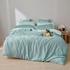 戀家小舖 60支素色天絲雙人兩用被套 永恆系列 芬妮綠