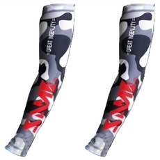 SAME 莎美 抗UV袖套 女版 Anti-UV Arm Sleeves, S, 迷彩灰, 1雙