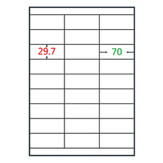 鶴屋 A4三用電腦標籤 112號 BL3070 70 x 29.7mm, 27格, 105張
