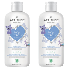 ATTITUDE 艾特優 嬰幼兒泡泡浴 杏仁奶 473mL, 2瓶