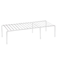 comet 長度可調節碗盤整理收納架, 白色, 1個