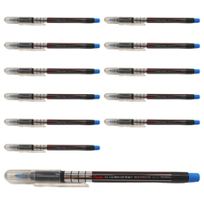 Pentel 飛龍文具 S512 水性螢光筆 斜頭 12支/盒, 天藍色