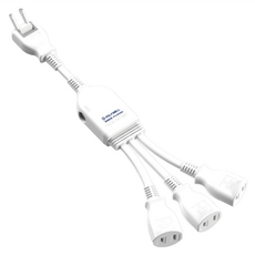 POLYWELL 寶利威爾 一對多頭電源線組 一對三座 PW15-T05-A078, 32cm, PU-2030, 1條