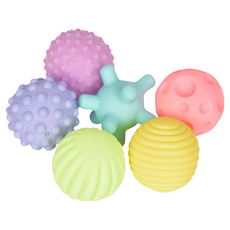 OhBabyLaugh 觸覺早教手抓球 感覺統合 圓形, 馬卡龍色, 1組