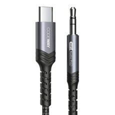 CODEWAY Type-C to AUX 高保真音質 音源線 2m, 黑色, 單一商品, 1條