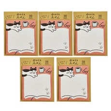 古川紙工 便利貼紙 65 x 73mm 30張, 貓咪, 5個, 1組