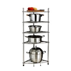 京太陽 廚房收納鍋架, 不鏽鋼色, 5層, 1個