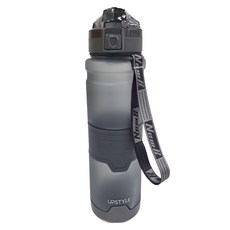 UPSTYLE 時尚運動水壺, 灰色, 1L, 1個