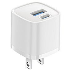 OMG 30W氮化鎵GaN快充頭 A + C雙孔充電器, 白色, 1個