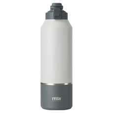 TYESO 泰碩 便攜彈蓋保溫瓶, 撞色灰, 1個, 1.2L