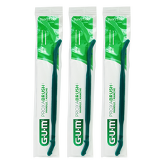 SUNSTAR 三詩達 G.U.M 塑膠雙頭齒間刷柄 不含刷頭, 1入, 3支