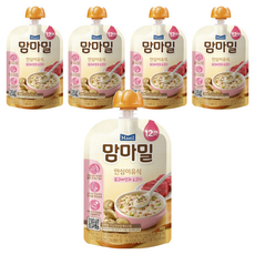 Mammameal 寶寶粥，牛肉香菇口味，12個月以上適用，嚴選韓國在地食材製成，無添加防腐劑, 100g, 5包