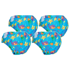 ZOGGS調整型游泳尿布 藍色 4~17kg, 4件