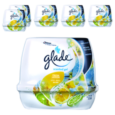 glade 滿庭香 除臭清香凝膠, 清新檸檬香氣, 濃度可自行調整, 180g, 6罐