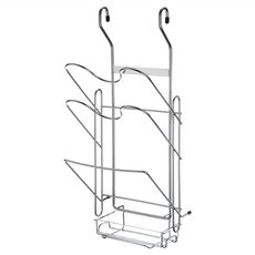 HomeMax 不鏽鋼掛鉤式三層鍋蓋架 #304不鏽鋼 18x16.3x47cm, 銀色, 1個