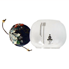 經典白瓷布蓋小茶罐 禪 0.3g , 白色, 1個