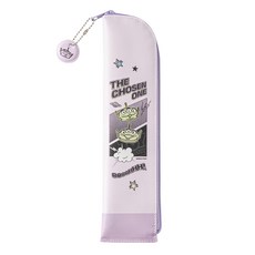 Oolab 良杯製所 繪想年代系列 防潑水吸管收納組 透明斜口大口徑吸管 26cm 軍綠色 + 透明斜口小口徑吸管 26cm 軍綠色 + 吸管專用清潔刷 三眼怪款, 1組, 1組