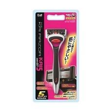 KAI 貝印 razor K5 舒適刮鬍刀, 五枚刃設計 剃鬍乾淨溫和不刺激, 1支, 1入