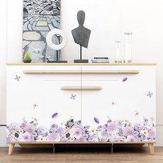 WE CHAMP 無痕裝飾腰線壁貼 WTB-717 100g, 蝶舞紛飛 紫色