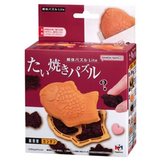 MegaHouse 百萬屋 Lite系列 趣味拼圖 11片 鯛魚燒造型 益智拼圖玩具, 鯛魚燒 咖啡色, 1盒