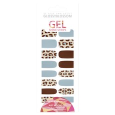 GLOSSYBLOSSOM 凝膠美甲貼 20入, Mint Choco Leopard, 1組