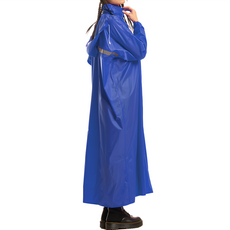 Crocodile 鱷魚 彩格前開雨衣, 深藍, 3XL(衣長135cm 胸圍75cm 袖長80cm 袖寬11cm)