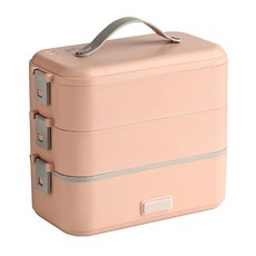 RW 多功能電便當盒 3層, 粉色, 1個