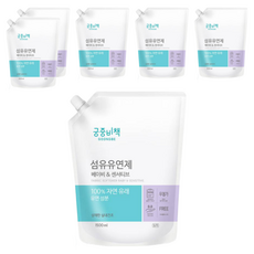 GOONGBE 宫中秘策 高濃縮幼兒衣物柔軟精補充包 1500毫升 嬰兒和敏感性肌膚適用 100% 天然來源柔軟成分 韓國製造, 1.5L, 6包