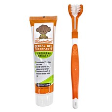 Maximilian 香草味寵物牙刷牙膏套組 100g牙膏 三面牙刷, 400g, 1組